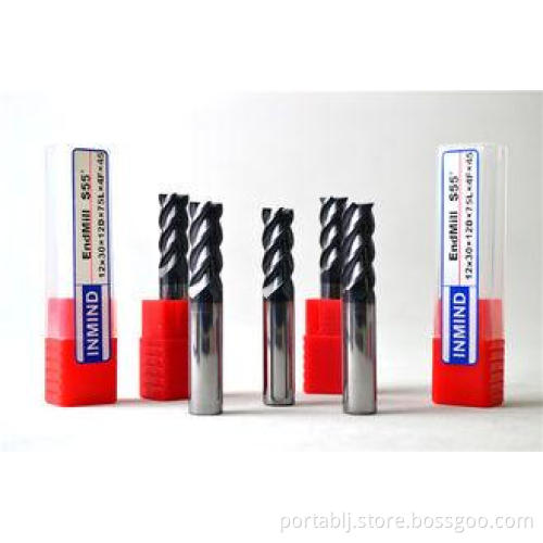 HRC55 Carbide Milling End Mills High Precision Square Cutti